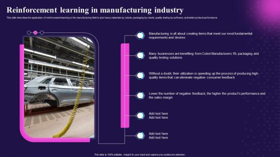 Reinforcement Learning In Manufacturing Industry Key Features Of Reinforcement Learning IT