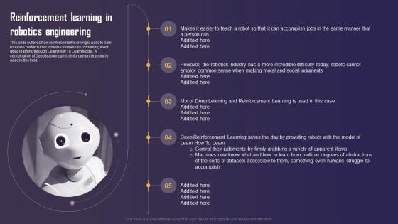 Reinforcement Learning In Robotics Engineering Ppt Background