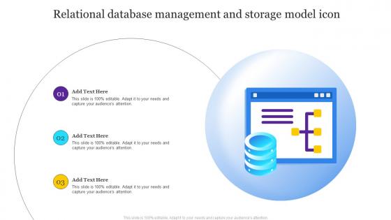 Relational Database Management And Storage Model Icon