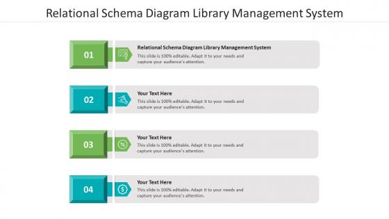 Relational schema diagram library management system ppt powerpoint presentation file visuals cpb