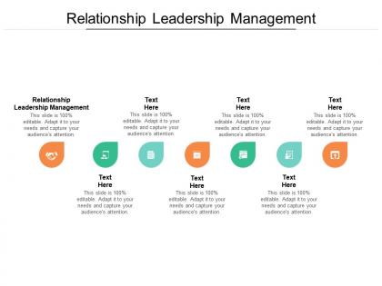 Relationship leadership management ppt powerpoint presentation gallery vector cpb