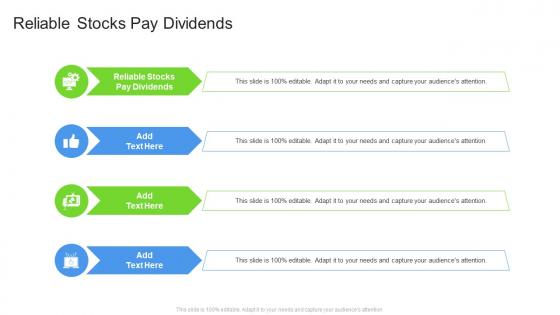 Reliable Stocks Pay Dividends In Powerpoint And Google Slides Cpb