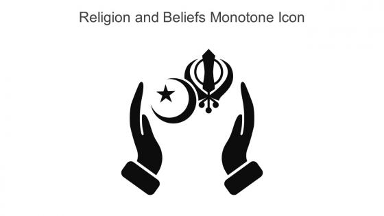 Religion And Beliefs Monotone Icon In Powerpoint Pptx Png And Editable Eps Format