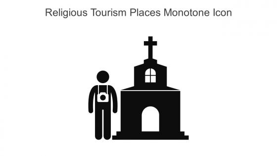 Religious Tourism Places Monotone Icon In Powerpoint Pptx Png And Editable Eps Format