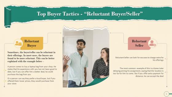 Reluctance As A Buyers Negotiation Tactic Training Ppt