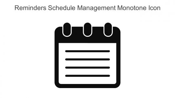 Reminders Schedule Management Monotone Icon In Powerpoint Pptx Png And Editable Eps Format