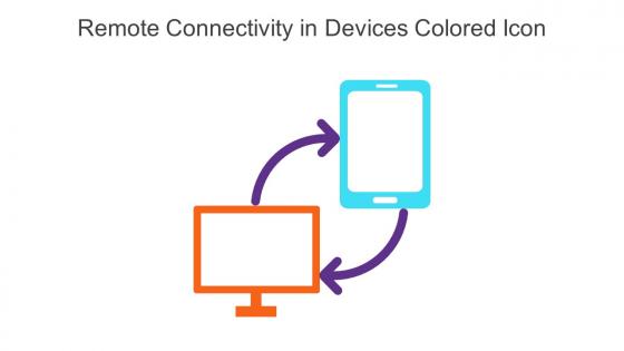 Remote Connectivity In Devices Colored Icon In Powerpoint Pptx Png And Editable Eps Format