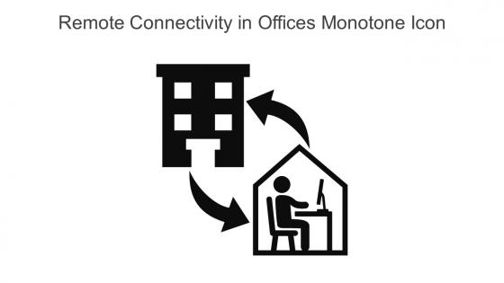 Remote Connectivity In Offices Monotone Icon In Powerpoint Pptx Png And Editable Eps Format