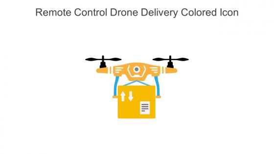 Remote Control Drone Delivery Colored Icon In Powerpoint Pptx Png And Editable Eps Format