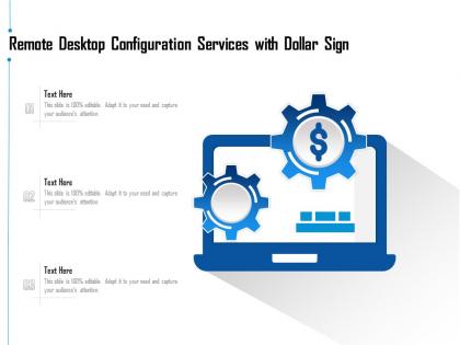 Remote desktop configuration services with dollar sign