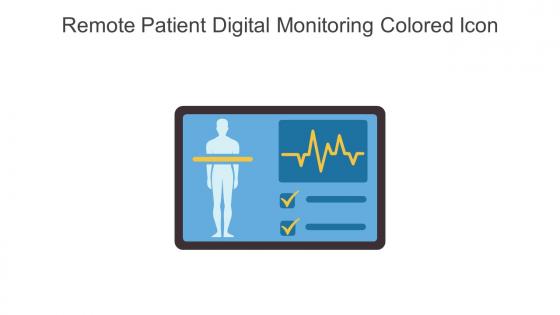Remote Patient Digital Monitoring Colored Icon In Powerpoint Pptx Png And Editable Eps Format