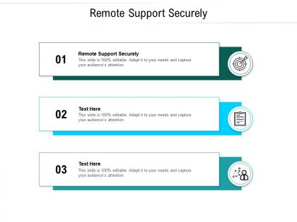 Remote support securely ppt powerpoint presentation infographics grid cpb