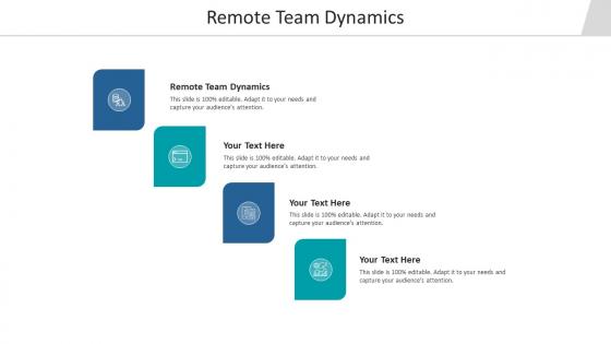 Remote team dynamics ppt powerpoint presentation portfolio background image cpb