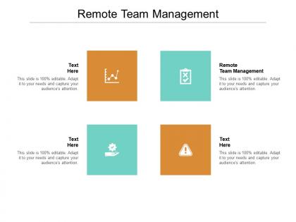 Remote team management ppt powerpoint presentation ideas visual aids cpb