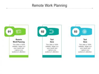 Remote work planning ppt powerpoint presentation pictures ideas cpb