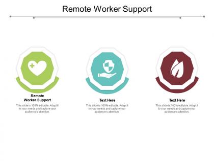 Remote worker support ppt powerpoint presentation outline vector cpb