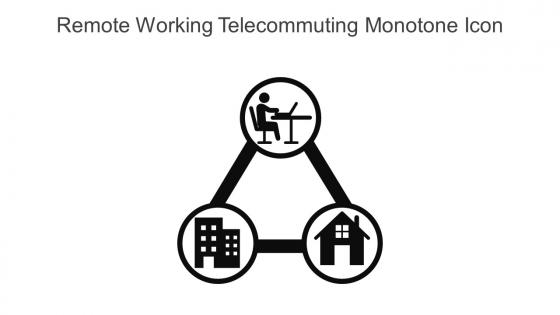 Remote Working Telecommuting Monotone Icon In Powerpoint Pptx Png And Editable Eps Format