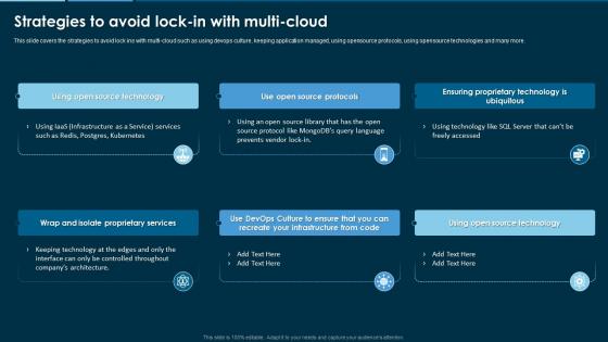 Remove Hybrid And Multi Cloud Strategies To Avoid Lock In With Multi Cloud