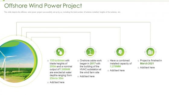 Renewable energy offshore wind power project ppt template