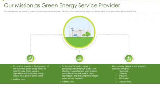 Renewable energy our mission as green energy service provider ppt download