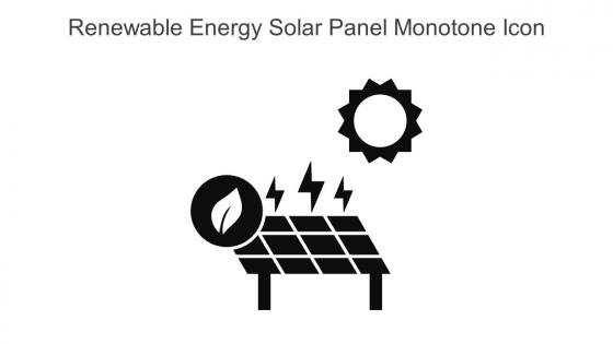 Renewable Energy Solar Panel Monotone Icon In Powerpoint Pptx Png And Editable Eps Format