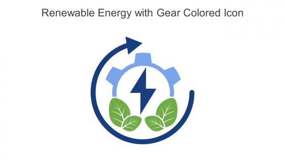 Renewable Energy With Gear Colored Icon In Powerpoint Pptx Png And Editable Eps Format
