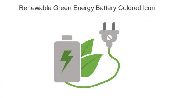 Renewable Green Energy Battery Colored Icon In Powerpoint Pptx Png And Editable Eps Format