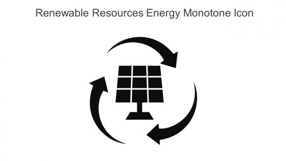 Renewable Resources Energy Monotone Icon In Powerpoint Pptx Png And Editable Eps Format