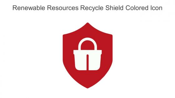 Renewable Resources Recycle Shield Colored Icon In Powerpoint Pptx Png And Editable Eps Format