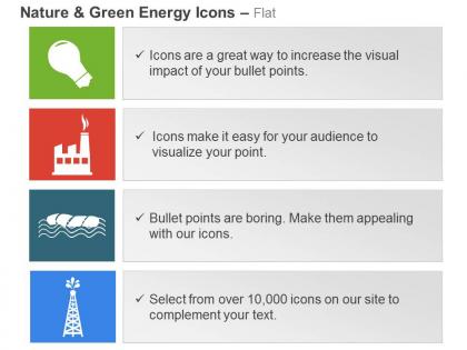 Renewable wave power coal and gas plant ppt icons graphics