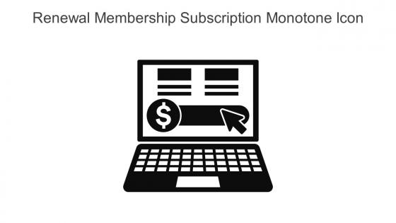 Renewal Membership Subscription Monotone Icon In Powerpoint Pptx Png And Editable Eps Format