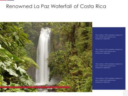 Renowned la paz waterfall of costa rica