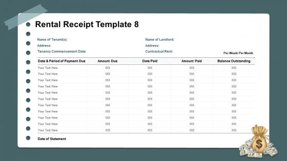 Rental receipt template 8 ppt styles graphics tutorials