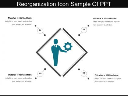 Reorganization icon sample of ppt