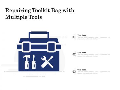 Repairing toolkit bag with multiple tools