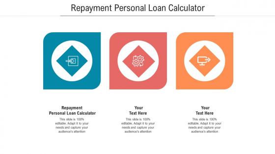 Repayment personal loan calculator ppt powerpoint presentation summary clipart images cpb