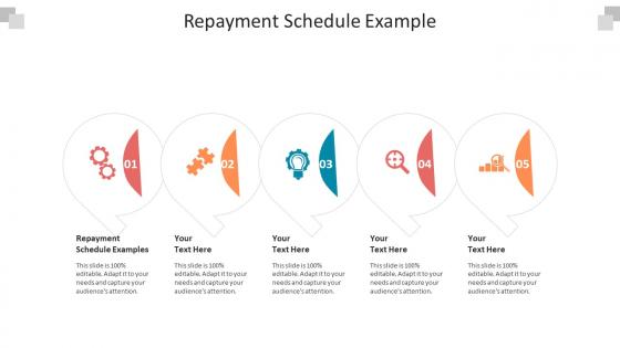 Repayment schedule example ppt powerpoint presentation styles layout ideas cpb