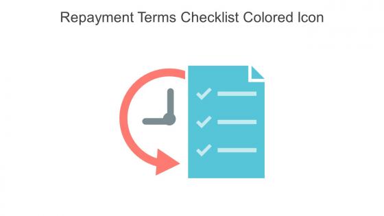 Repayment Terms Checklist Colored Icon In Powerpoint Pptx Png And Editable Eps Format