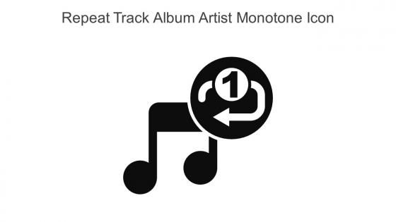 Repeat Track Album Artist Monotone Icon In Powerpoint Pptx Png And Editable Eps Format