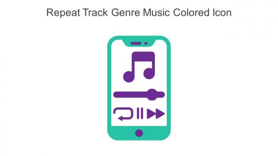 Repeat Track Genre Music Colored Icon In Powerpoint Pptx Png And Editable Eps Format