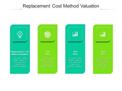 Replacement cost method valuation ppt powerpoint presentation infographic template model cpb