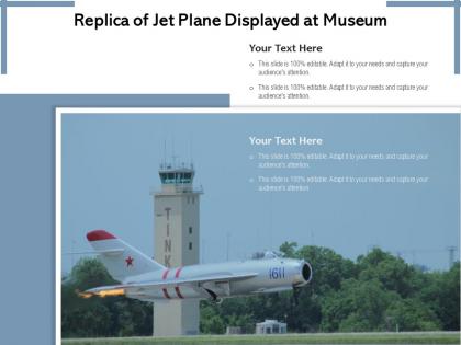 Replica of jet plane displayed at museum