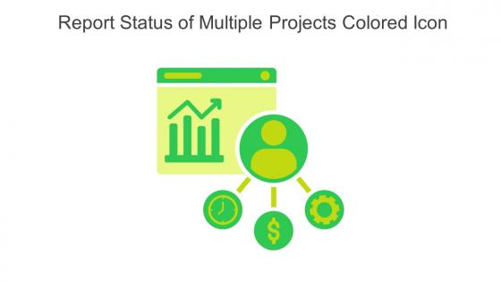 Report Status Of Multiple Projects Colored Icon In Powerpoint Pptx Png And Editable Eps Format