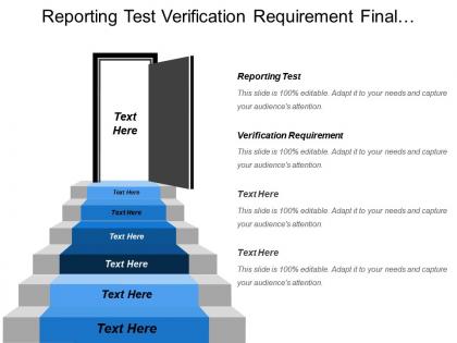 Reporting test verification requirement final assessment test data