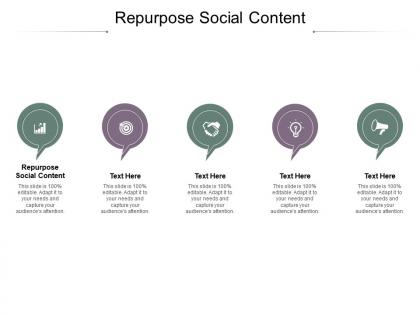 Repurpose social content ppt powerpoint presentation styles layout cpb
