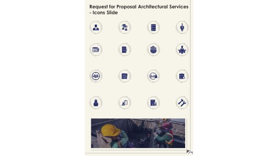 Request For Proposal Architectural Services Icons Slide One Pager Sample Example Document