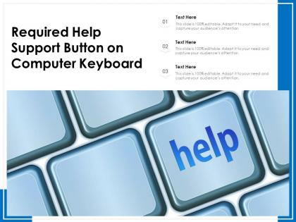 Required help support button on computer keyboard