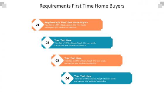 Requirements first time home buyers ppt powerpoint presentation styles display cpb