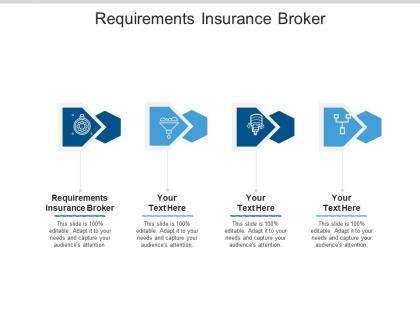 Requirements insurance broker ppt powerpoint presentation model examples cpb