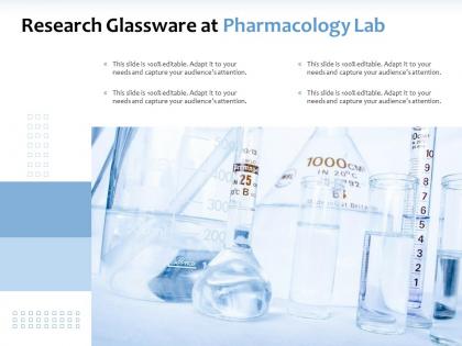 Research glassware at pharmacology lab